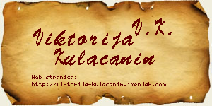 Viktorija Kulačanin vizit kartica